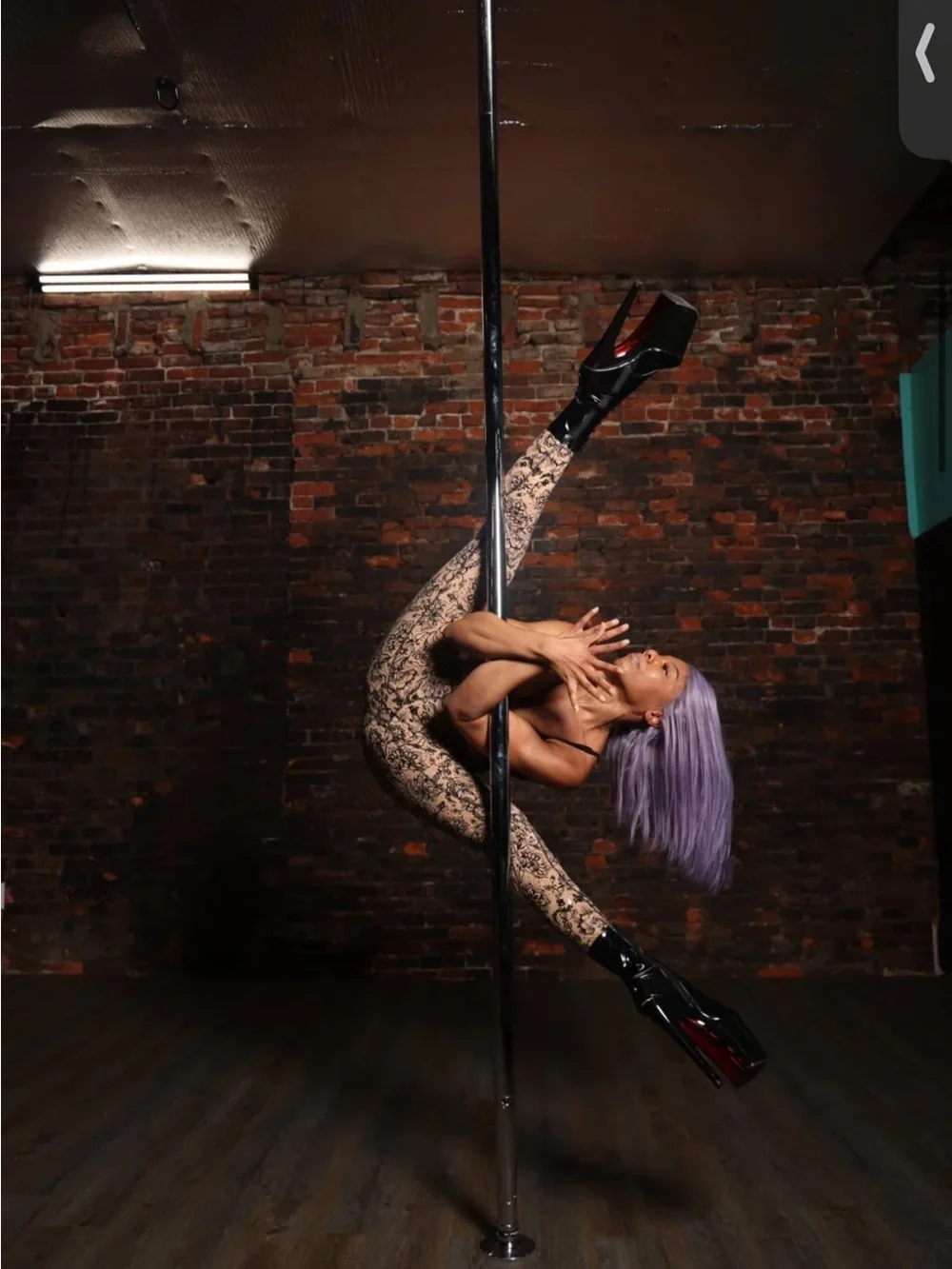 ACTIVE ALIXIR Blair Nude Lace-Pattern Grip Leggings